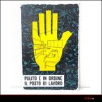 Italiaans waarschuwingsbord – Pulito e in ordine, Reclamebord, Gebruikt, ., Ophalen of Verzenden