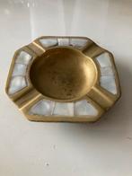 Asbak koper ingelegd met parelmoer, Ophalen of Verzenden, Zo goed als nieuw, Asbak