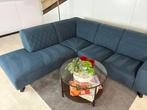 GRATIS LEVERING Hoekbank Blauw 245x230 GEREINIGD, Hoekbank, Ophalen of Verzenden, Zo goed als nieuw, 200 tot 250 cm