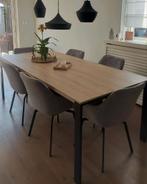 Modern Industrial Oak Dining Table 220100 cm – Haarlem Mode, Ophalen, 200 cm of meer, 50 tot 100 cm, Zo goed als nieuw