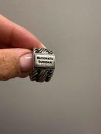 Unisex Ring van buddha to buddha, Sieraden, Tassen en Uiterlijk, Ringen, Ophalen of Verzenden, Dame of Heer, Zilver, Kleiner dan 17