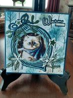Kerstkaart poes + envelop 15 x 15 cm, Ophalen of Verzenden, Nieuw, Kerst, Pons of Mal