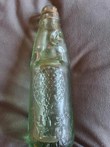 Antieke Codd Fles knikker kogelfles ca 1890 frankrijk glas beschikbaar voor biedingen