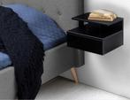 Zwevend Nachtkastje zwart MDF 1 lade NIEUW VOORRAAD, Minder dan 45 cm, Nieuw, Ophalen of Verzenden, Minder dan 55 cm