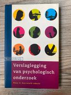 Verslaglegging van psychologisch onderzoek, Ophalen, Gamma, Zo goed als nieuw, HBO
