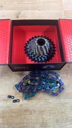 SRAM RED CASSETTE XG1290 10-28 RAINBOW XDR+KETTING, Fietsen en Brommers, Fietsonderdelen, Racefiets, Ophalen of Verzenden, Derailleur of Ketting
