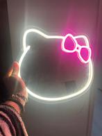 Hello Kitty Spiegel met Neon Verlichting, Gebruikt, Ophalen of Verzenden, Minder dan 100 cm, Overige vormen