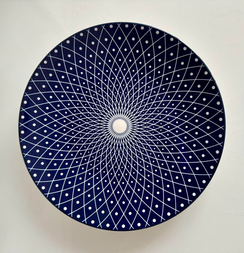 Nieuw bord. Bleu print diamonds serie, Nieuw, Ophalen of Verzenden, Bord(en), Overige stijlen