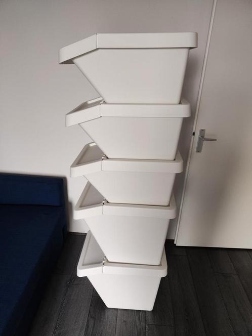 SORTERA Set – 2x 60L & 3x 37L, Huis en Inrichting, Kasten | Schoenenkasten, Zo goed als nieuw, Ophalen