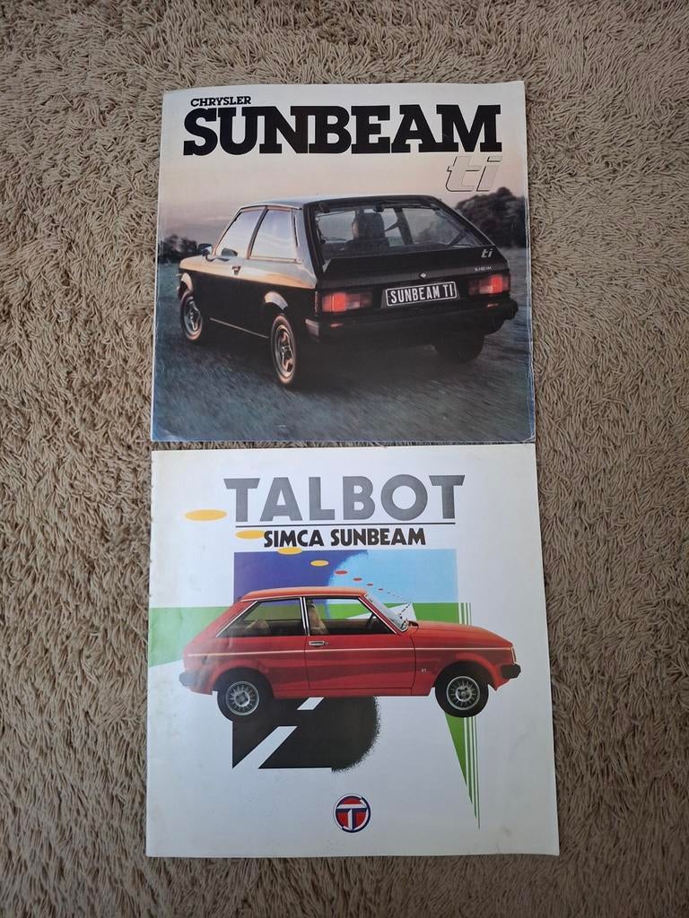 2 autofolders Talbot Simca Sunbeam, Verzenden, Zo goed als nieuw, Overige merken