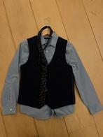 Overhemd met gilet en stropdas maat 134, Ophalen of Verzenden, Zo goed als nieuw, Jongen, Overhemd of Blouse