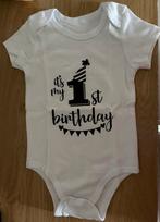 Romper first birthday, Ophalen, Nieuw, Jongetje of Meisje, Nacht- of Onderkleding