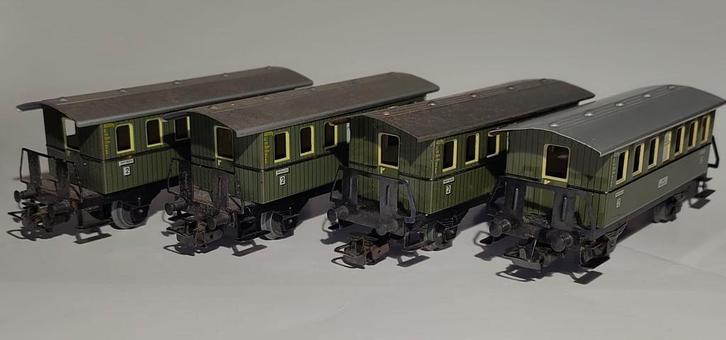 Märklin 4040 Blikken rijtuigen 4 stuks, Hobby en Vrije tijd, Modeltreinen | H0, Gebruikt, Wagon, Wisselstroom, Märklin, Ophalen of Verzenden