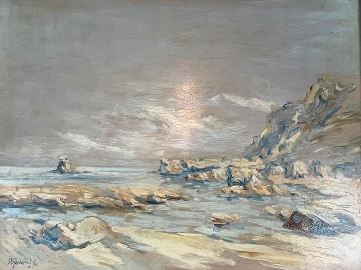 Impressionistisch schilderij van Theo Goedvriend (1878-1969), Antiek en Kunst, Kunst | Schilderijen | Klassiek, Ophalen of Verzenden