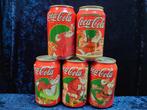 Coca Cola, set van 5 blikken, Italië, 1997, Frisdrank, Ophalen of Verzenden, Zo goed als nieuw