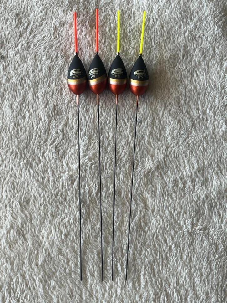 adv 132 / NIEUW set 4 dobbers TUBERTINI 5,00 gr, Watersport en Boten, Hengelsport | Witvissen, Nieuw, Dobber of Lood, Ophalen of Verzenden