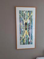 Abstracte litho met Kleurrijke Accenten (gesigneerd), Ophalen