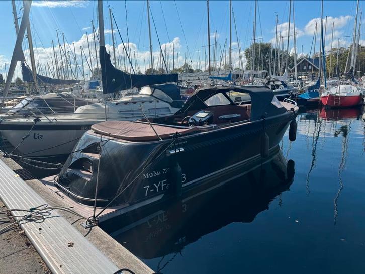 Maxima 720 2021 100 PK Zwart I Garmin I Boegschroef I Koelka, Watersport en Boten, Motorboten en Motorjachten, Zo goed als nieuw