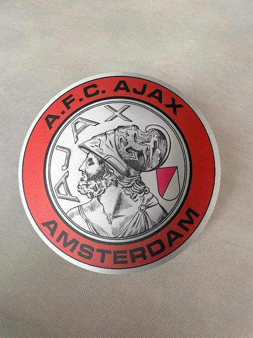 Reclamebord Ajax vintage logo 15x15cm aluminium, Verzamelen, Merken en Reclamevoorwerpen, Nieuw, Reclamebord, Verzenden