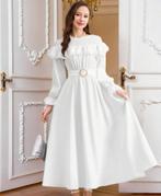 Nieuwe maxi jurk maxi dress wit maat S, Ophalen of Verzenden, Nieuw, Wit, Onder de knie