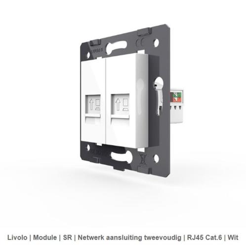 Livolo Module utp CAT 6 Netwerk aansluiting tweevoudig RJ45, Doe-het-zelf en Verbouw, Elektra en Kabels, Nieuw, Overige typen