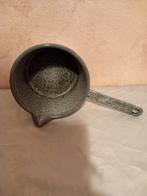 Grijsgewolkt emaille steelpan, Antiek en Kunst, Antiek | Emaille, Ophalen of Verzenden