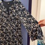 K Design Jurk zwart met print & grote kralen maat L nr 50614, K-Design, K Designs, ., Zwart