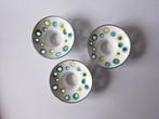 3 vintage Ikea emaille theelichthouders, space age ontwerp, Gebruikt, Wit, Ophalen of Verzenden, Metaal