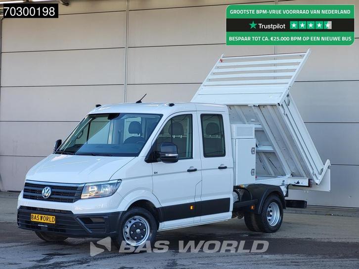 Volkswagen Crafter 177pk Kipper Dubbel Cabine met Kist Trekh, Auto's, Bestelauto's, Bedrijf, Te koop, Airconditioning, Centrale vergrendeling