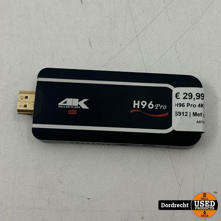 H96 Pro 4K Ultra HD TV Box S912 | Met garantie, Audio, Tv en Foto, Mediaspelers, Zo goed als nieuw, Zonder harde schijf, HDMI