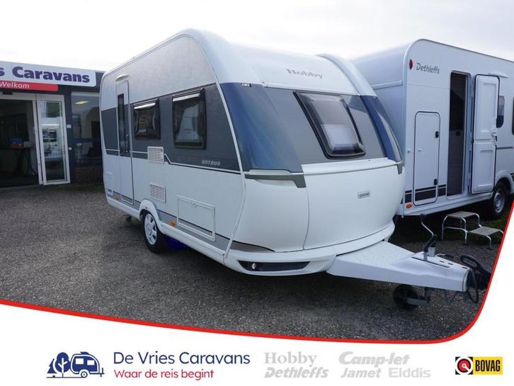 Hobby Ontour 390 SF incl.nwe tent,fietsenrek, Caravans en Kamperen, Caravans, Bedrijf, tot en met 4, 750 - 1000 kg, Treinzit, Hobby