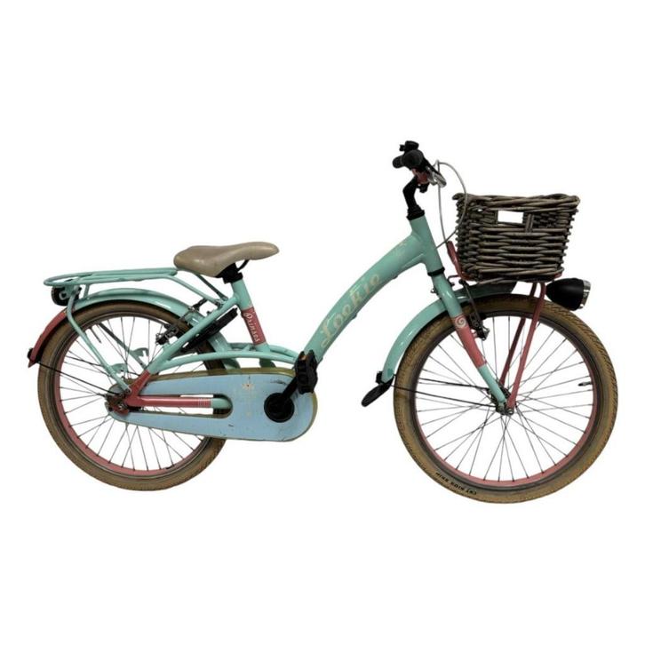 Loekie Prinses 20" Meisjesfiets Mint Groen, Fietsen en Brommers, Fietsen | Meisjes, Gebruikt, 20 inch, Handrem, Ophalen of Verzenden