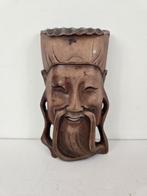 Prachtig masker wijsgeer, hout, China, midden 20e eeuw, Antiek en Kunst, Ophalen of Verzenden