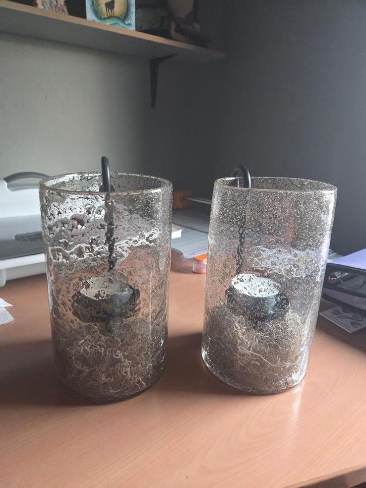 Still windlichten, Huis en Inrichting, Woonaccessoires | Kandelaars en Kaarsen, Zo goed als nieuw, Hout, Ophalen