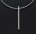 34 diamanten 18k gouden design ketting hanger spang collier, Verzenden, Zo goed als nieuw, Met edelsteen, Info@voordeelsieraden.nl
