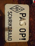 Emaille. Mancave. Langcat, Ophalen of Verzenden, Zo goed als nieuw, Reclamebord