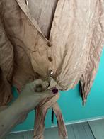 Zara Beige Blouse met Gouden Knopen S/M, Ophalen of Verzenden, Zo goed als nieuw, Maat 36 (S), Beige
