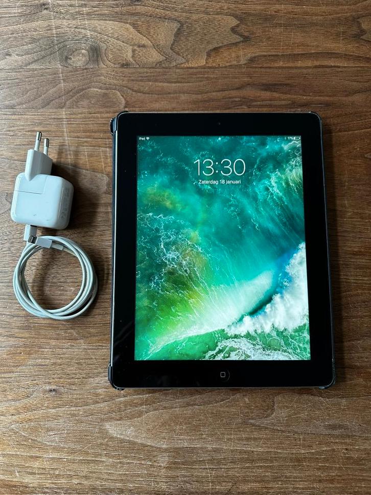 Apple iPad 4e generatie, Computers en Software, Apple iPads, Gebruikt, Apple iPad, Wi-Fi, 10 inch, 16 GB, Zwart, Ophalen