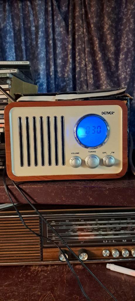 Denver TR-37 Retro Radio met Temperatuurmeter, Audio, Tv en Foto, Radio's