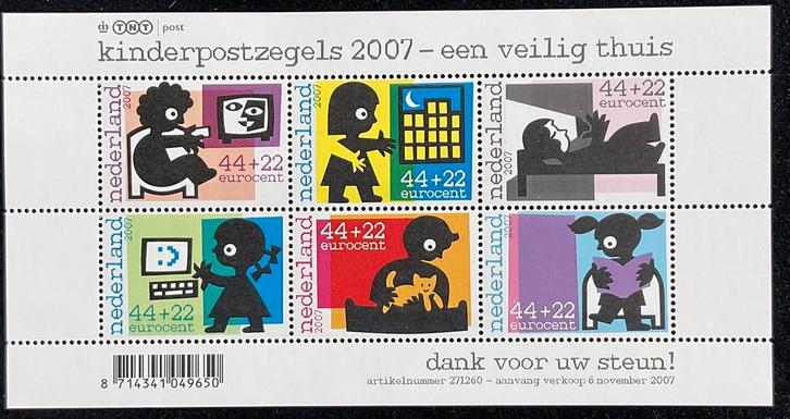 2007 Kinderzegels NVPH Blok 2527 postfris., Postzegels en Munten, Postzegels | Nederland, Postfris, Na 1940, Ophalen of Verzenden