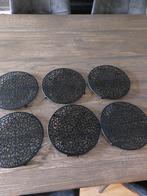 Zwarte metalen Onderzetters voor pannen 20x20 cm, Ophalen of Verzenden, Zo goed als nieuw