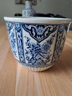 Vintage bloempot Boch - serie Delft - 16 cm, Ophalen of Verzenden