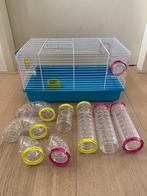 Hamsterkooi met accessoires, Dieren en Toebehoren, Knaagdieren en Konijnen | Hokken en Kooien, Kooi, Minder dan 75 cm, Zo goed als nieuw