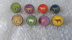 8 verschillende speldjes vlees is kracht, Verzamelen, Speldjes, Pins en Buttons, Ophalen of Verzenden, Zo goed als nieuw
