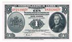 1 gulden 2 maart 1943 Nederlands Indië UNC, Postzegels en Munten, Bankbiljetten | Nederland, Los biljet, 1 gulden, Ophalen of Verzenden