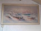 Olieverf schilderij op doek ingelijst 1.30x70cm, Ophalen of Verzenden