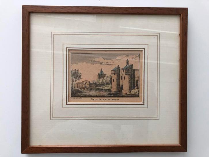Rademaker - Ets van Zijlpoort Haarlem, ingelijst, Antiek en Kunst, Kunst | Etsen en Gravures, Ophalen