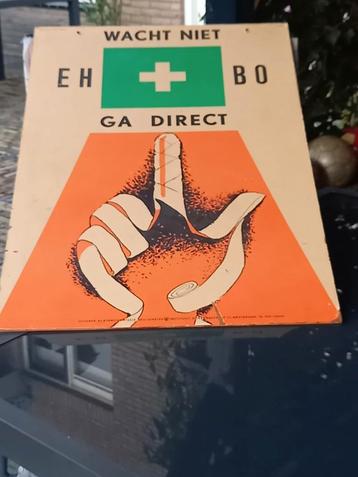ZEER OUDE E.H.B.O POSTER UITGAVE PLATEN COMMISSIE AMSTERDAM  beschikbaar voor biedingen