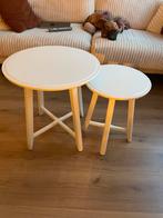 Ikea KRAGSTA Salontafel Set van 2, Huis en Inrichting, Minder dan 55 cm, Gebruikt, Rond, Hout