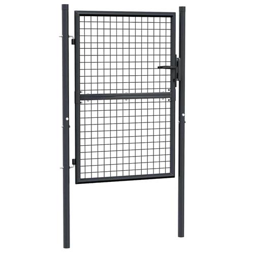 Gaaspoort 100x175 cm gegalvaniseerd staal grijs, Tuin en Terras, Tuinpoorten, Nieuw, Looppoort, 150 tot 200 cm, Ophalen of Verzenden